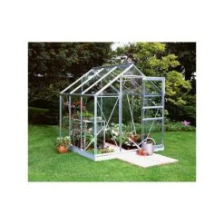 Serre De Jardin 3,8m² Popular 66 En Aluminium Et Verre Horticole - Halls